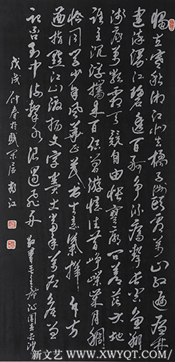 胡江 草书作品《沁园春 长沙》